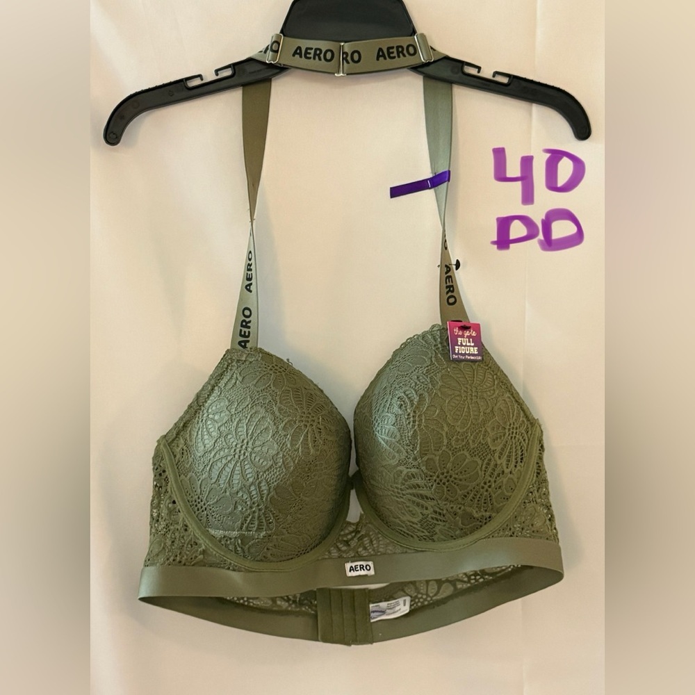 Aero Olive Lace Full Coverage Bra